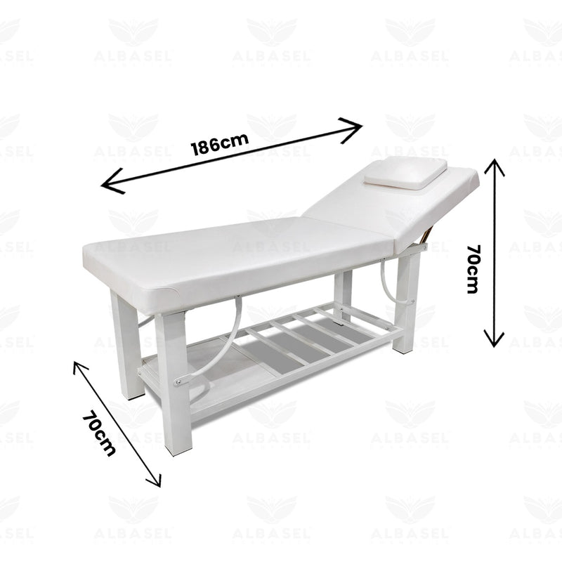 Spa Facial Massage Waxing Bed White - al basel cosmetics - massage bed