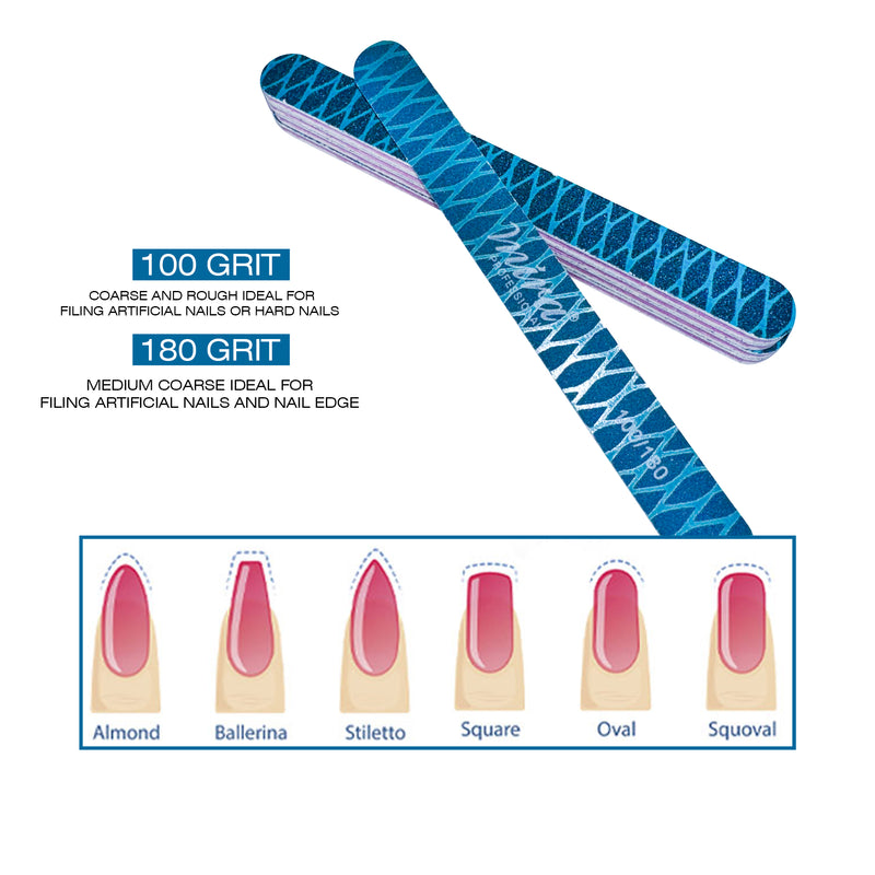 Straight Nail File 25pcs Mira Professional 710