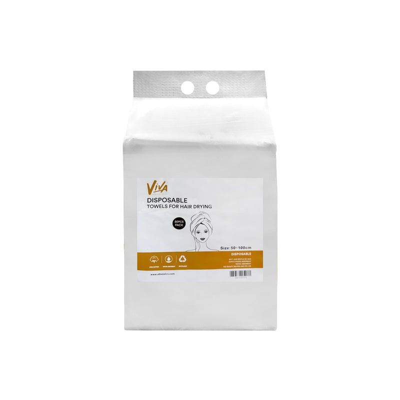 Viva Disposable Towels For Hair Drying 50 Packets - al basel cosmetics 