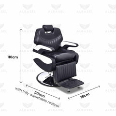 Professional Barber Gents Cutting Chair (Black & White)