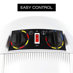 White Hooded Salon Hair Dryer Machine – Adjustable Height & Smooth Airflow - salon spa equipment - hair dryer equipment - Al Basel Cosmetics - UAE - Professional hair dryer stand - مجفف شعر