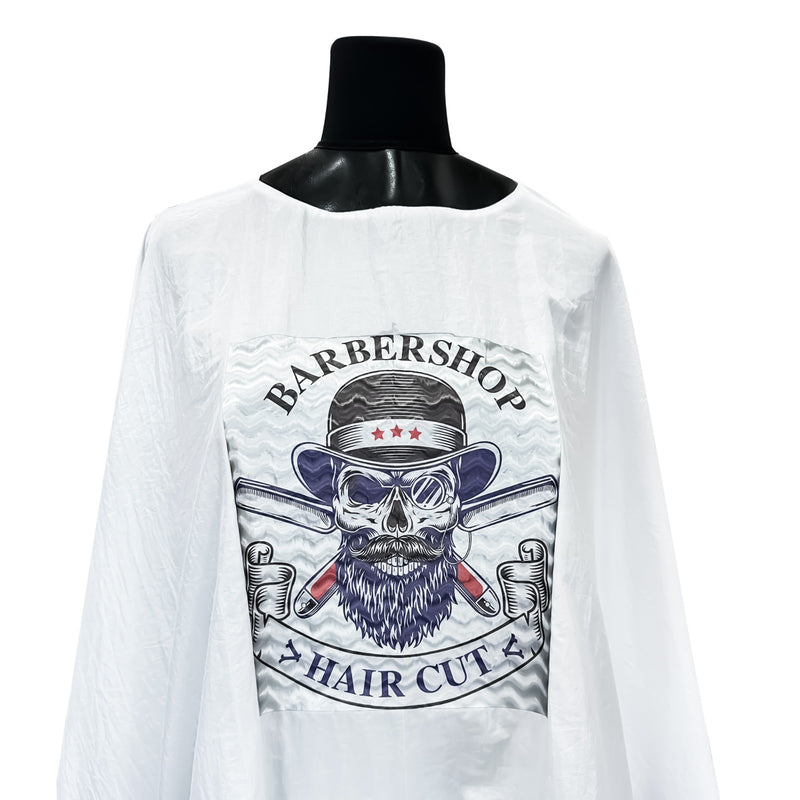 Salon Professional Hair Cutting Barber Cape Apron AC1360N 4 Colorful Pattern White-barber cape-albasl cosmetics