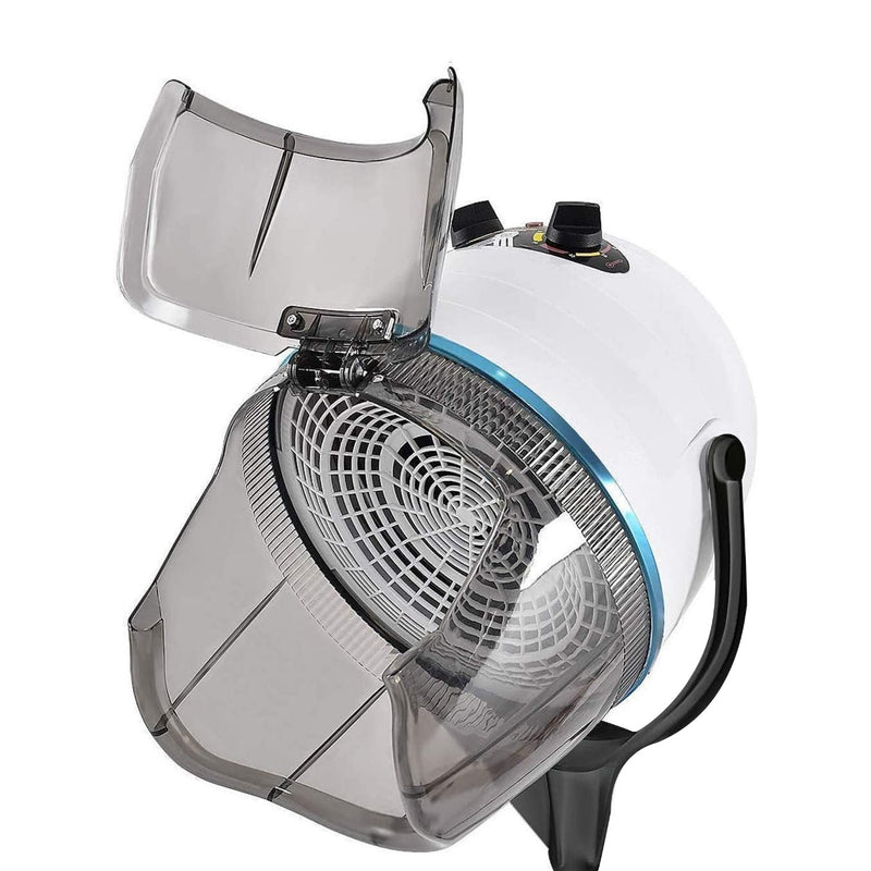 White Hooded Salon Hair Dryer Machine – Adjustable Height & Smooth Airflow - salon spa equipment - hair dryer equipment - Al Basel Cosmetics - UAE - Professional hair dryer stand - مجفف شعر