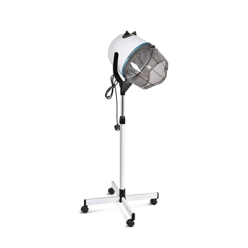 White Hooded Salon Hair Dryer Machine – Adjustable Height & Smooth Airflow - salon spa equipment - hair dryer equipment - Al Basel Cosmetics - UAE - Professional hair dryer stand - مجفف شعر