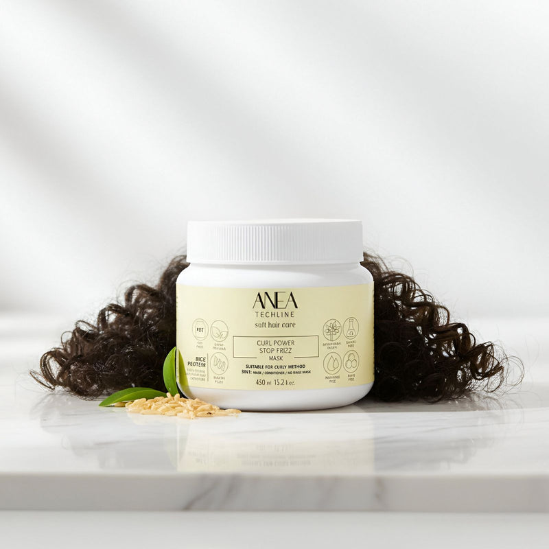Anea Soft Hair Care Curl Power 450ml - hair mask for curly hair - Al Basel Cosmetics - Curly hair mask UAE