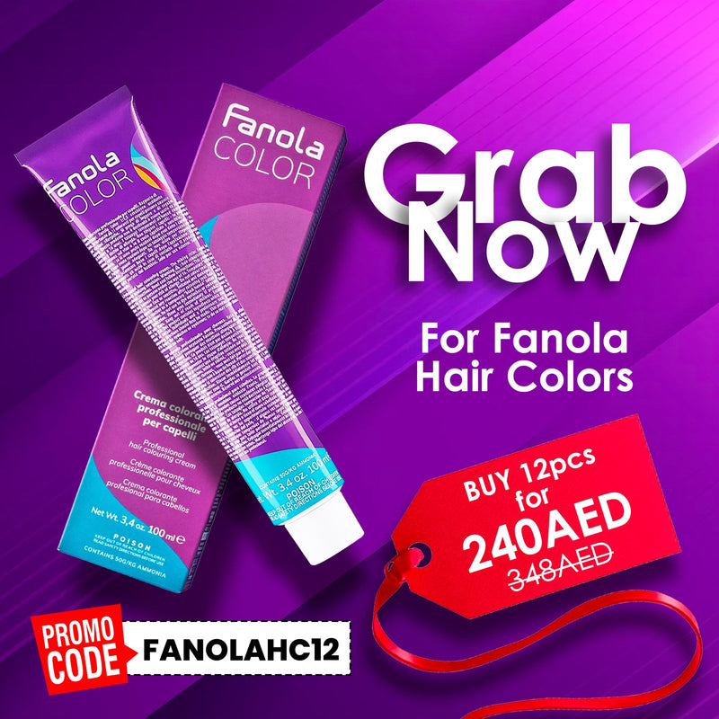 Fanola hair color - offer - hair care - hair color - fanola UAE - promo code - Al Basel cosmetics - Dubai