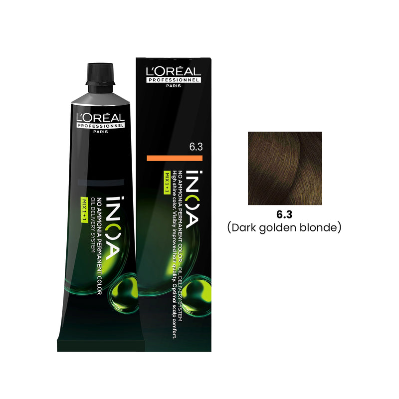 iNOA Hair Color 60g 6.3 Dark Golden Blonde Loreal Professional