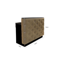 Reception Old Brown for office and salon - Salon reception counter - Al Basel Cosmetics - UAE