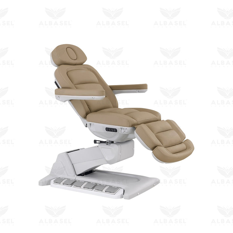 Brown All-Electric Medi Spa Exam Chair – Professional Adjustable Aesthetic Treatment Chair - clinical bed - spa massage bed - Massage bed Saudi Arabia - Clinical massage bed Oman - Al Basel Cosmetics - UAE