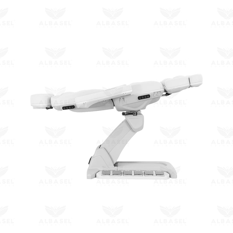 White Electric Clinical Treatment Chair – Adjustable Spa Bed & Aesthetic Exam Chair with Remote - Massage bed - Al Basel Cosmetics - UAE