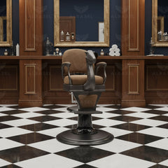 Old Brown Kids Vintage Horse Barber Chair with Hydraulic Base - Al Basel Cosmetics - UAE