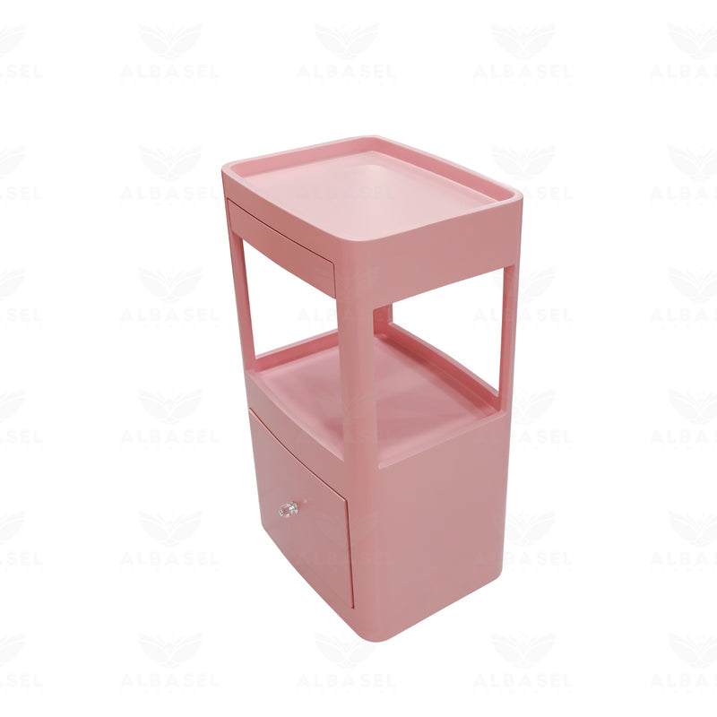 Stylish Salon Storage Trolley with Drawers | Professional Beauty Organizer Cart - salon trolley for ladies salon - Al Basel Cosmetics - UAE - Salon furniture Qatar