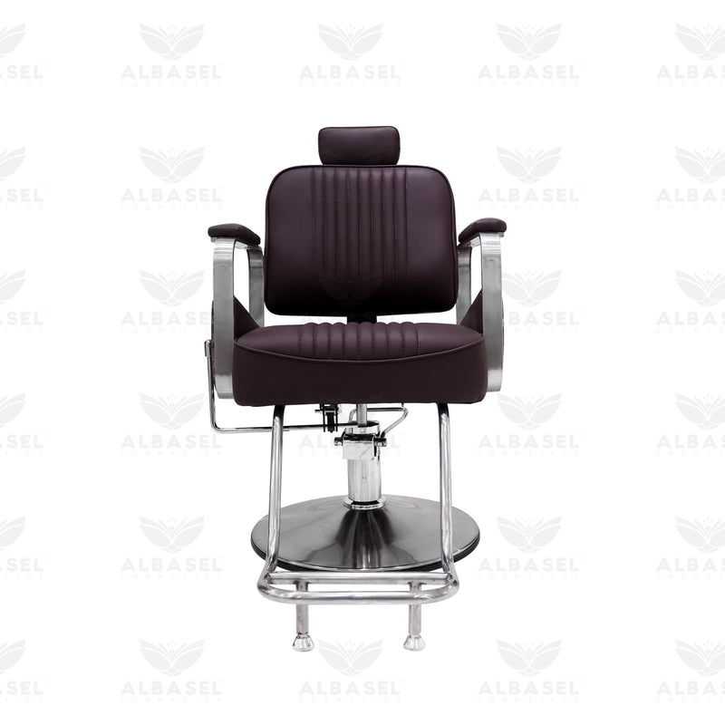 Ladies Salon Reclining Chair – Dark Chocolate Brown Hydraulic Beauty Chair - Ladies hair styling chair - Al Basel Cosmetics - UAE
