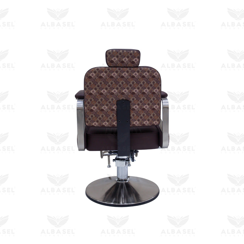 Ladies Salon Reclining Chair – Dark Chocolate Brown Hydraulic Beauty Chair - Ladies hair styling chair - Al Basel Cosmetics - UAE