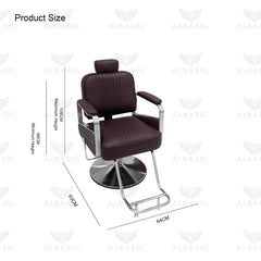 Ladies Salon Reclining Chair – Dark Chocolate Brown Hydraulic Beauty Chair - Ladies hair styling chair - Al Basel Cosmetics - UAE