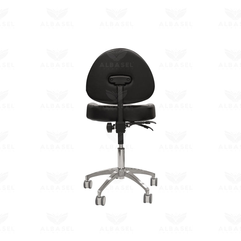 Professional Black Hydraulic Swivel Stool Chair – Reclining - salon chair in Abu Dhabi - Salon stool - Al Basel Cosmetics - UAE