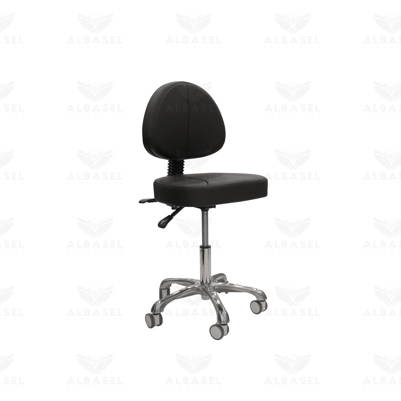 Professional Black Hydraulic Salon Stool – Reclining Swivel Chair