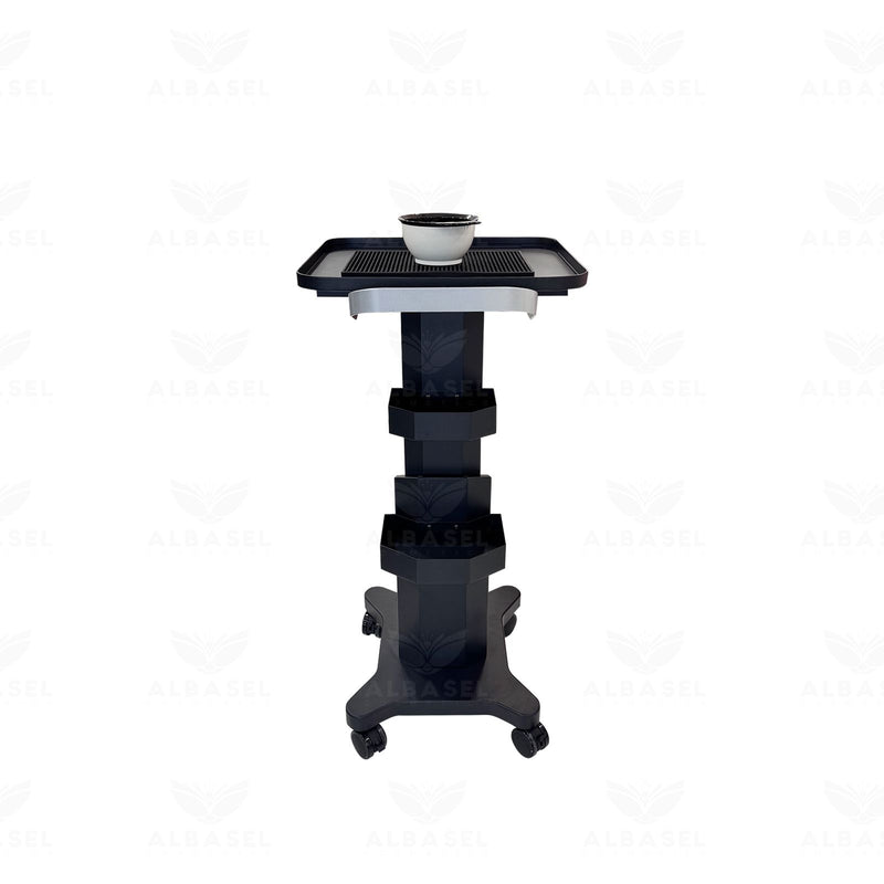 Professional Salon Trolley with Metal Frame - Hair Coloring Trolley - Metal framed hair coloring trolley - Al Basel Cosmetics - UAE