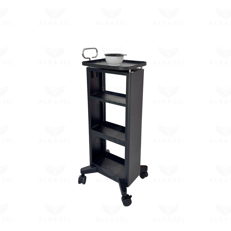 Professional Salon & Spa Metal Trolley with Multi-Tier Storage and 360° Silent Wheels - Metal framed trolley - Al Basel Cosmetics - UAE