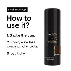 Brown Hair Touch Up 75ml – L’Oréal Professionnel | Temporary Root Concealer Spray - loreal professional - temporary hair coverage spray - Al Basel Cosmetics - UAE