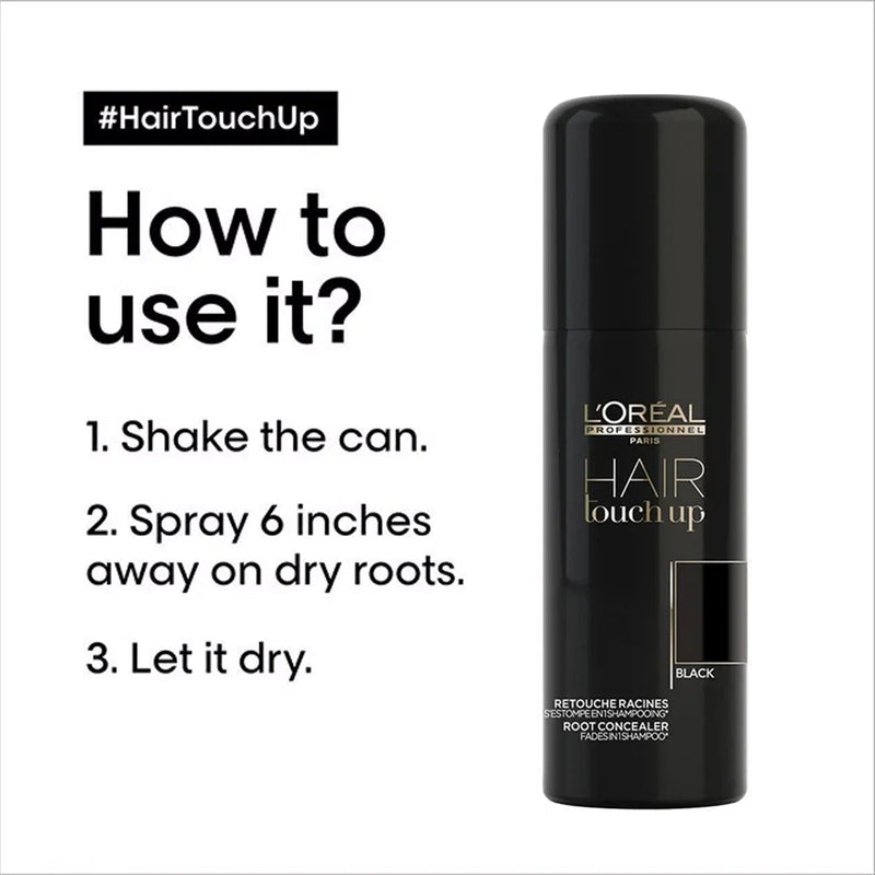 Hair Touch Up Black – 75ml L’Oréal Professionnel  - hair touch up - loreal grey hair coverage - temporary grey hair coverage - Al Basel Cosmetics