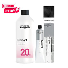 Majirel Dark Brown and Oxydant Combo Pack - Loreal hair color - Al Basel Cosmetics - UAE