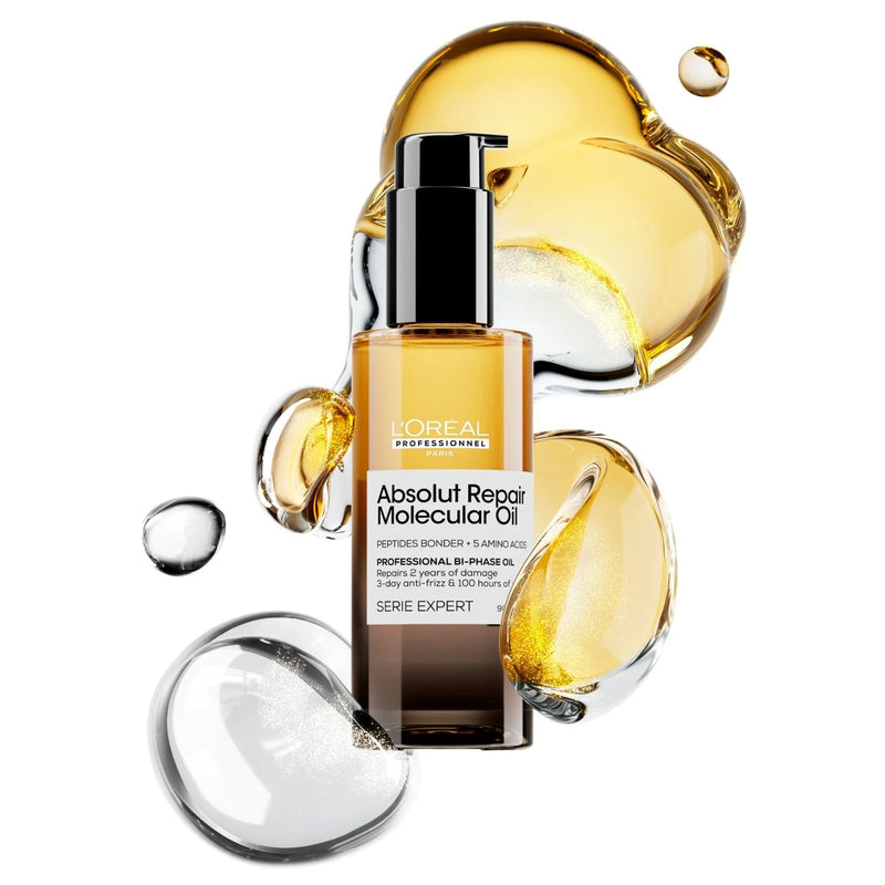 Absolut Repair Molecular Bi-Phase Professional Hair Oil 90ml L’Oréal Professionnel - aboslute molecular repair oil in UAE - Loreal Professional - Al Basel Cosmetics - UAE