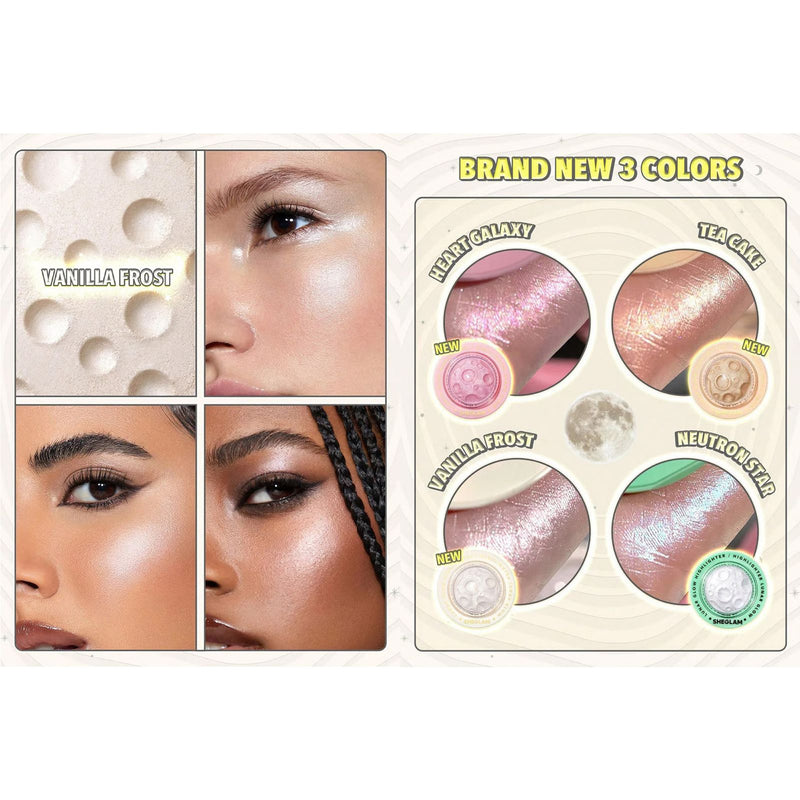 SHEGLAM Lunar Glow Highlighter – Vanilla Frost - highlighter powder - sheglam glow setting powder - Al Basel Cosmetics