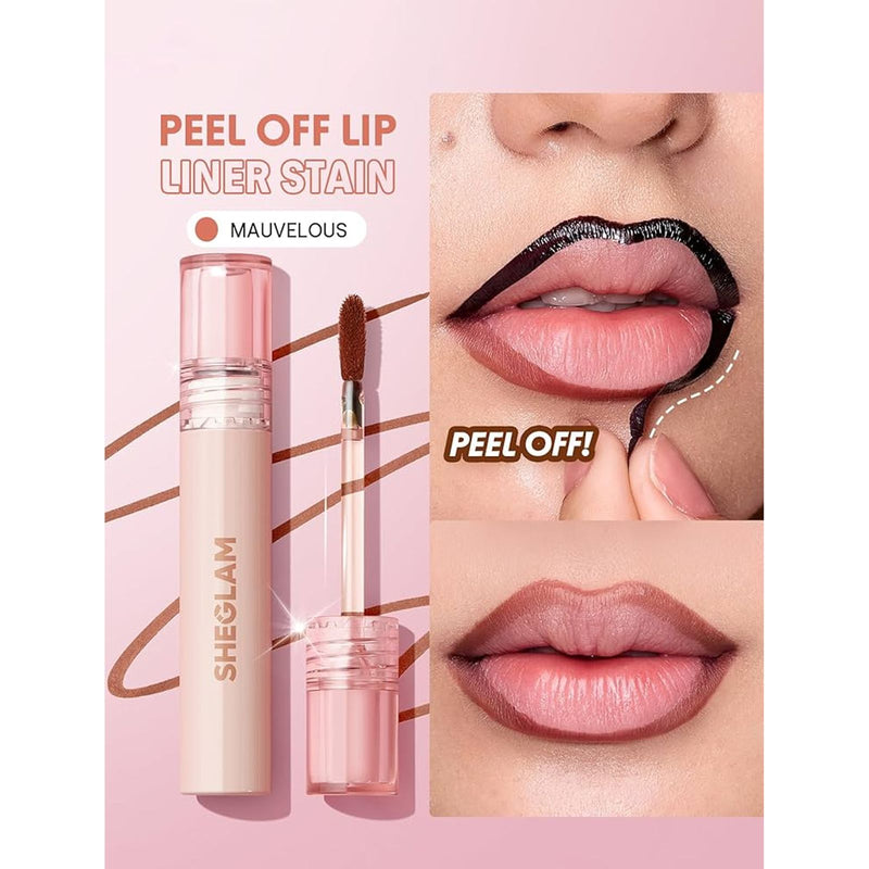 SHEGLAM Peel-Off Lip Liner Stain – Mauvelous - Peel-Off Long-Lasting Lip Tint - SHEGLAM Peel-Off Lip Liner Stain in Mauvelous - Al Basel Cosmetics - UAE