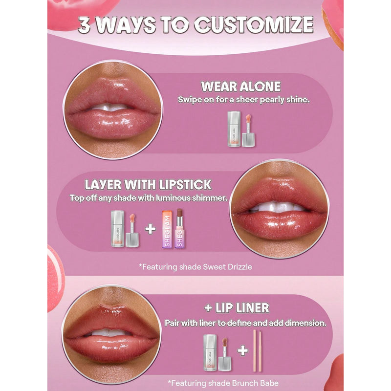 SHEGLAM High Key Glass Lock Air Gloss UAE – Mirror Finish Lip Gloss - lip gloss Dubai - sheglam lip gloss - Al Basel UAE