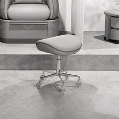 Professional Grey Pedicure Stool with Swivel & Adjustable Height – Salon & Spa Chair - Salon Spa Swivel Chair Saudi Arabia - Salon Spa Stool Qatar - Al Basel Cosmetics - UAE