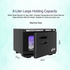 Professional UV Towel Warmer 10A Black Viva - salon equipment - towel warmer - al basel cosmetics