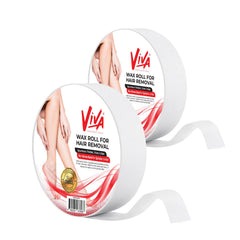 Viva Wax Roll for Hair Removal – Spunlace 70GSM, 7cm x 80m Non-Woven Epilation Roll - Wax roll UAE - professional salon waxing roll -, non-woven epilation roll Dubai - Spunlace 70GSM wax roll - Viva waxing supplies - epilation roll for beauty salons - waxing strip roll UAE - hair removal accessories - non-woven wax strip roll - Al Basel Cosmetics waxing products - epilation band roll 80m.