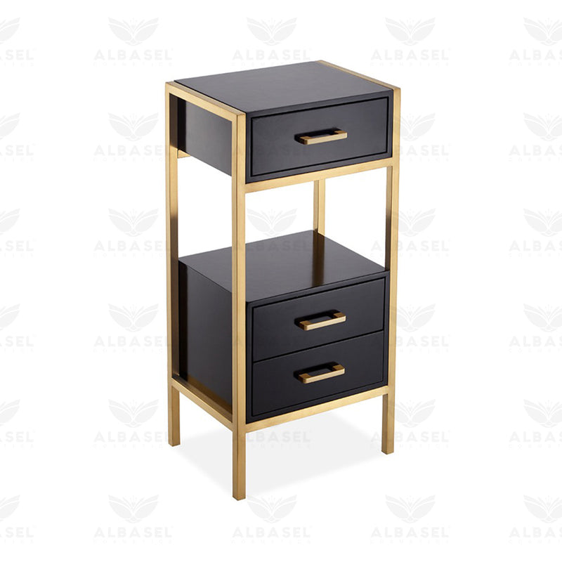 Salon Hairdressing Trolley Black & Gold - Al Basel cosmetics - UAE