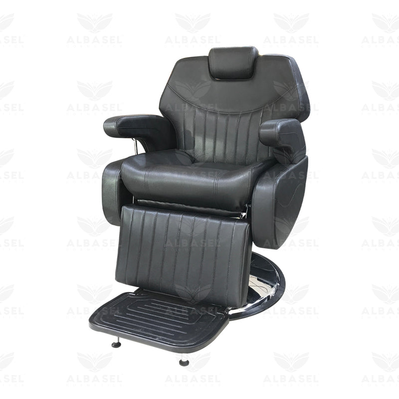 Gents Salon Barber Chair Black Color-jumbo chair-gents chair-hair cutting chair-al basel cosmetics