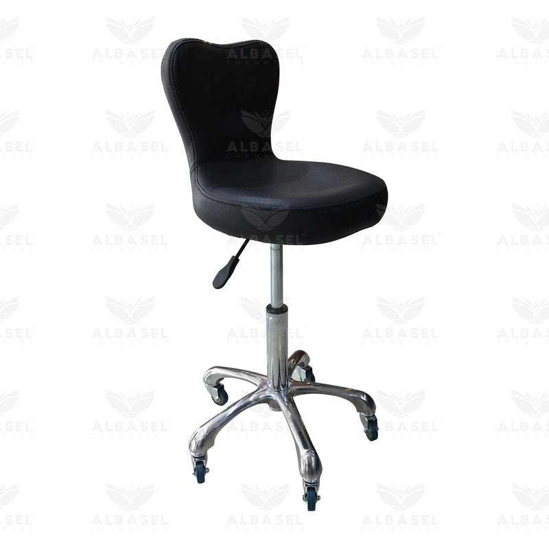 Beauty Salon Adjustable Stool Black - Albasel cosmetics