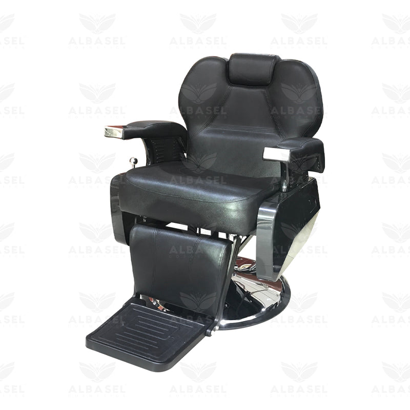 Gents Salon Barber Chair Black - Al Basel Cosmetics - UAE