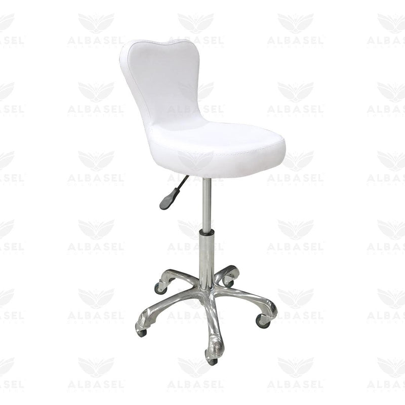 Beauty Salon Adjustable Stool White - Albasel cosmetics