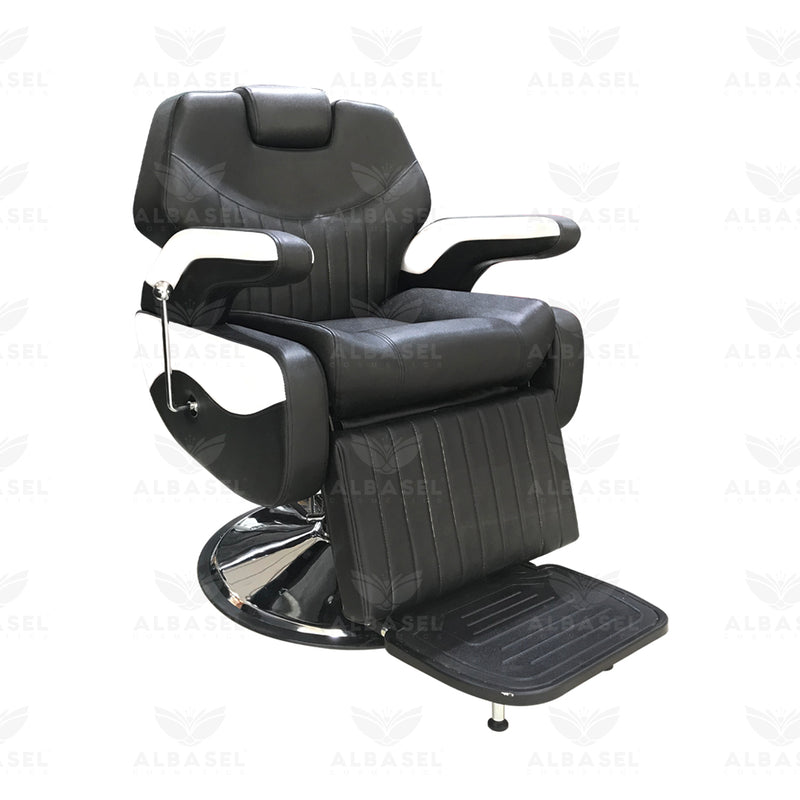 Professional Barber Gents Cutting Chair (Black & White) - al basel cosmetics
