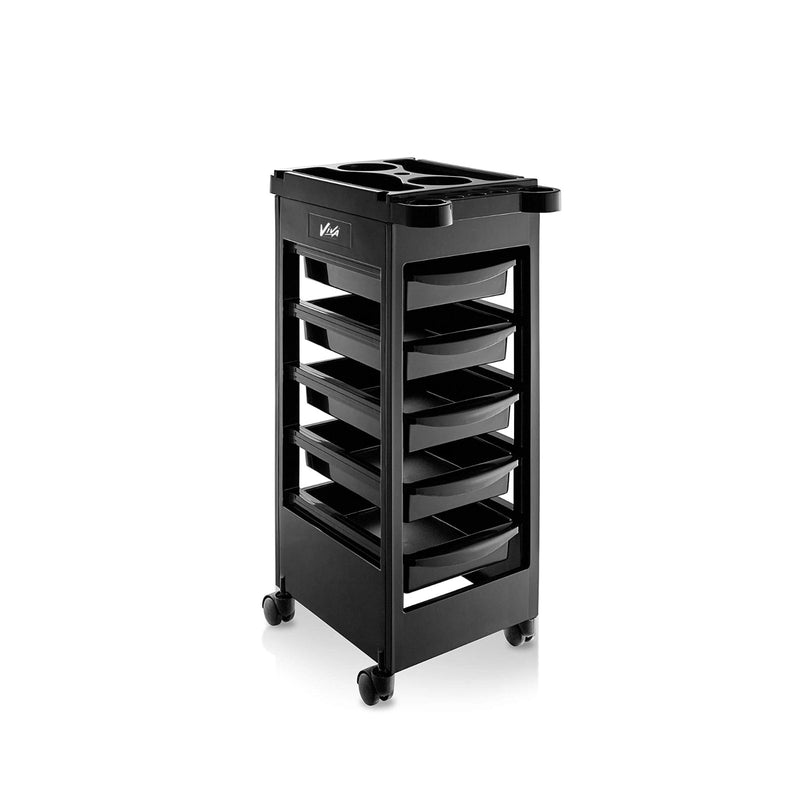 Salon Hairdresser Trolley Black - al basel cosmetics - salon trolley
