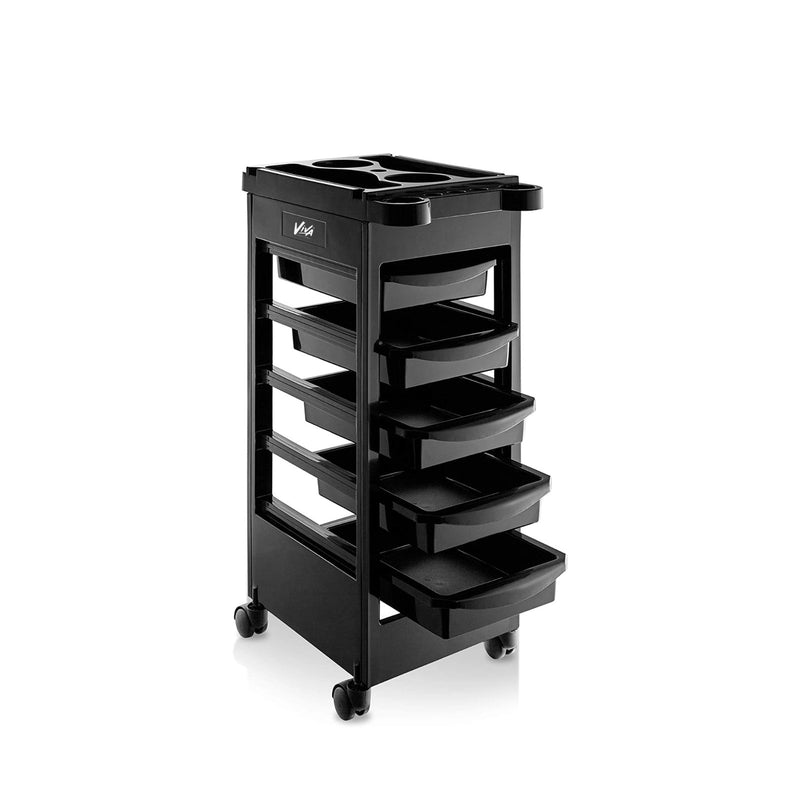 Salon Hairdresser Trolley Black - al basel cosmetics - salon trolley