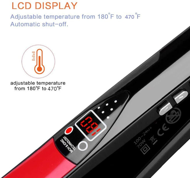 Mariani Hair Straightener Iron Professional Up to 470 °f - al basel cosmetics - hair straightener - hair styling tools - professional hair straightener - travel friendly hair iron - Dubai - Mariani - UAE - hair styling equipment - straightening iron - hair straightener