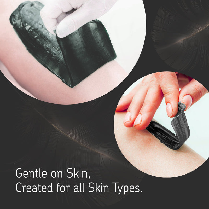 Black warm wax for face and body