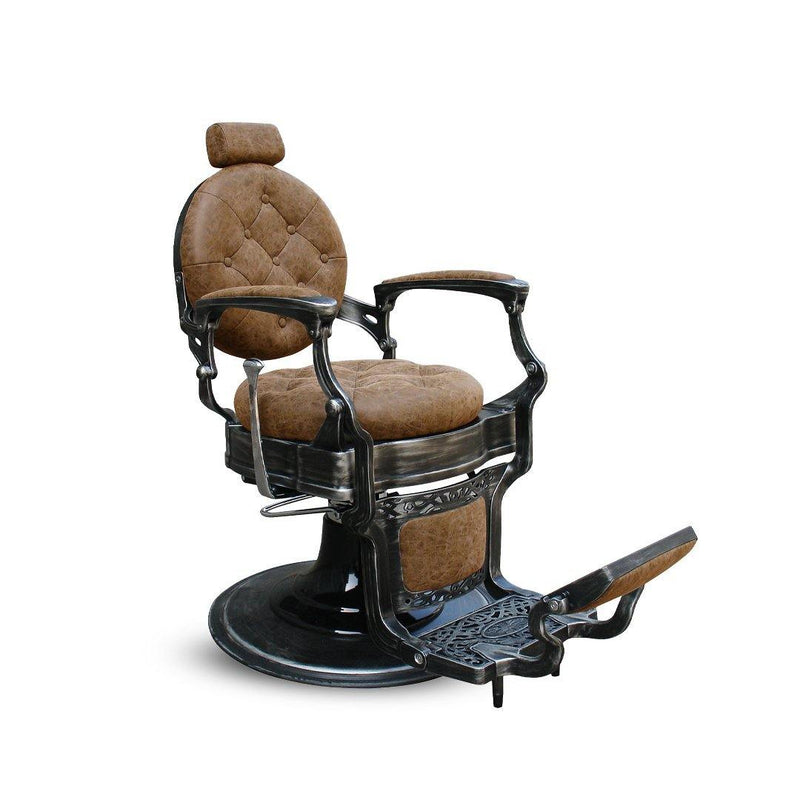 Barber Chair Old Brown for Hair Cutting - Al basel cosmetics - Salon chair UAE - Luxury Barber Chair