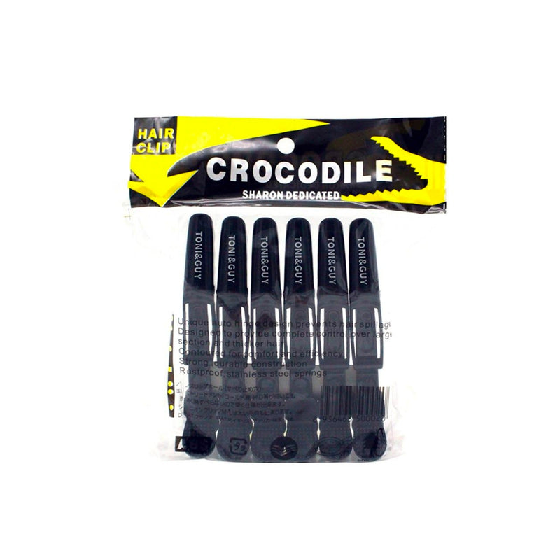 Crocodile Hair Clips Black 6pcs - Albaselcosmetics 