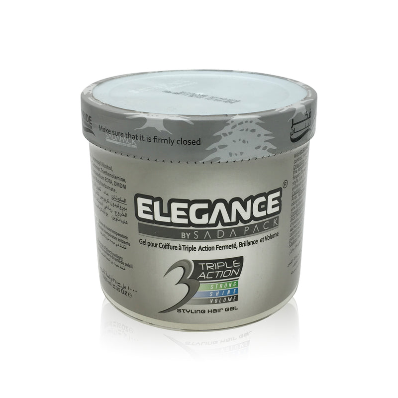 Elegance Triple Action Styling Hair Gel Silver 1000ml