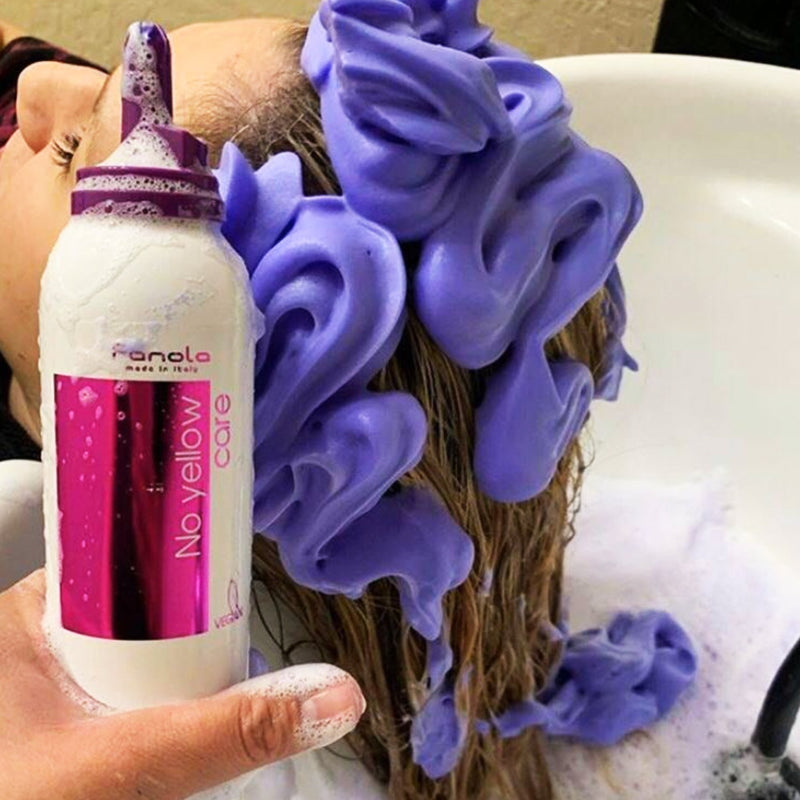 Fanola No yellow Shampoo with Incredible Foam Conditioner (Package) - Albasel cosmetics - UAE