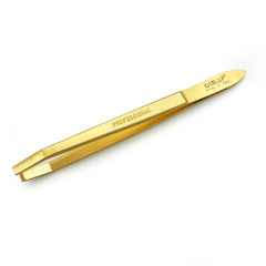 Gimap Professional Tweezer for eyebrow gold shade - Albasel cosmetics - eyebrow picker