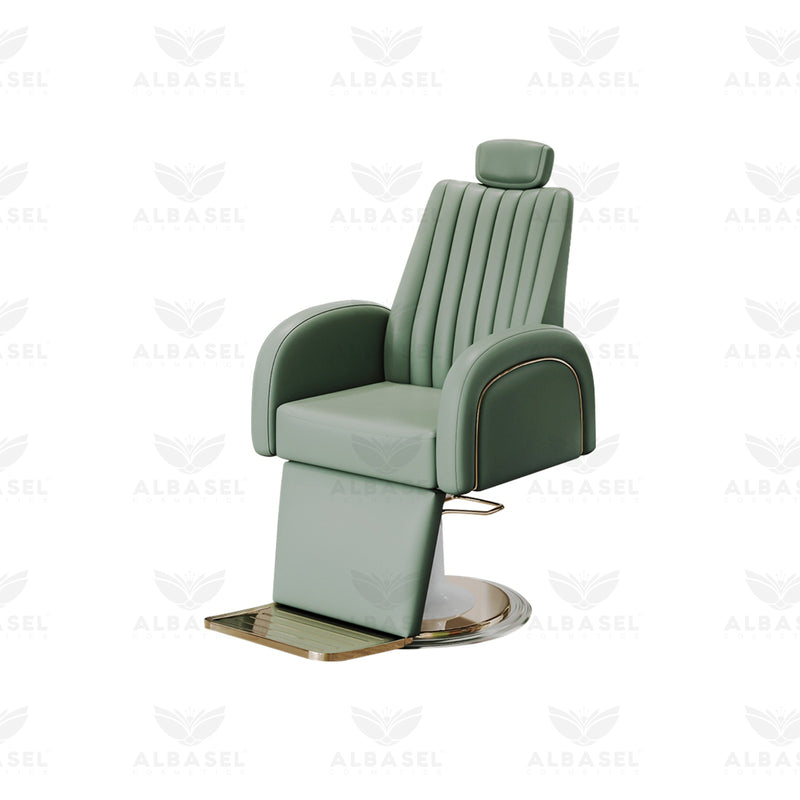 Salon Chair Green For Hair Cutting and Makeup - makeup chair - albasel 