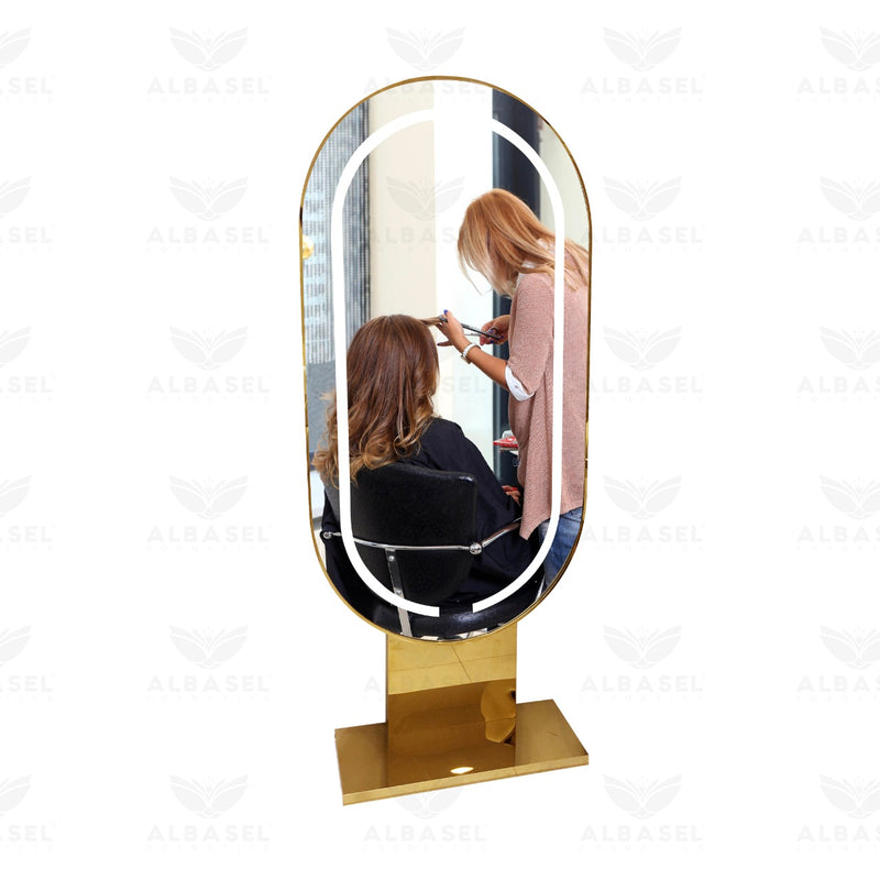 LED Lighting Salon Mirror Station For Hair dressing - albasel